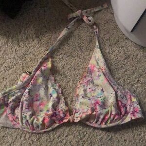 Victoria's Secret Pink and Yellow Bra with Floral Design